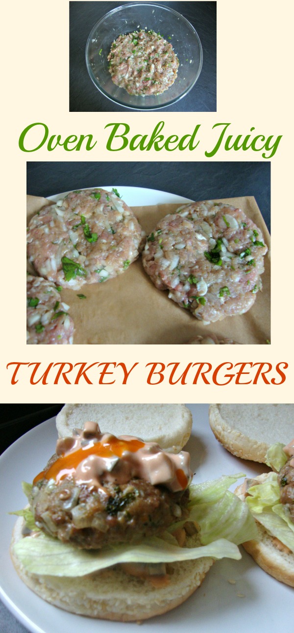 OVEN BAKED JUICY TURKEY BURGERS