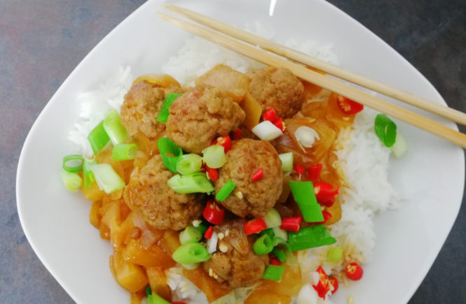 SWEET & SOUR PINEAPPLE PORK MEATBALLS