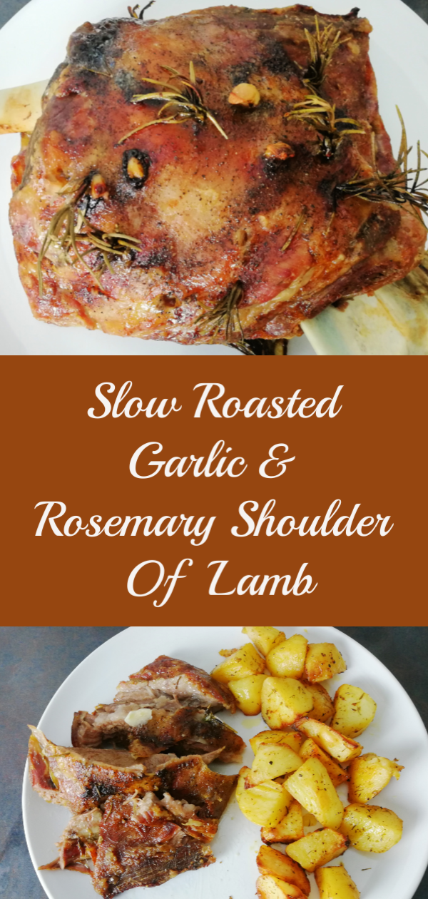 SLOW ROASTED GARLIC AND ROSEMARY SHOULDER OF LAMB