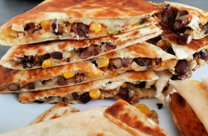 BEANS AND SWEETCORN QUESADILLAS