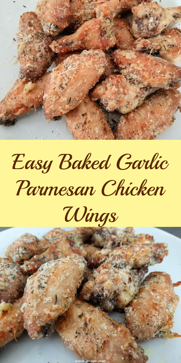 EASY BAKED GARLIC PARMESAN CHICKEN WINGS